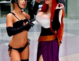 Liz Katz And Alina Masquerade As Keyhole Lingerie Cawoman And Sorceress From Dragon’s CROWN