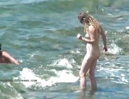 Spy vids of beautiful young nudist girls naked in the sea